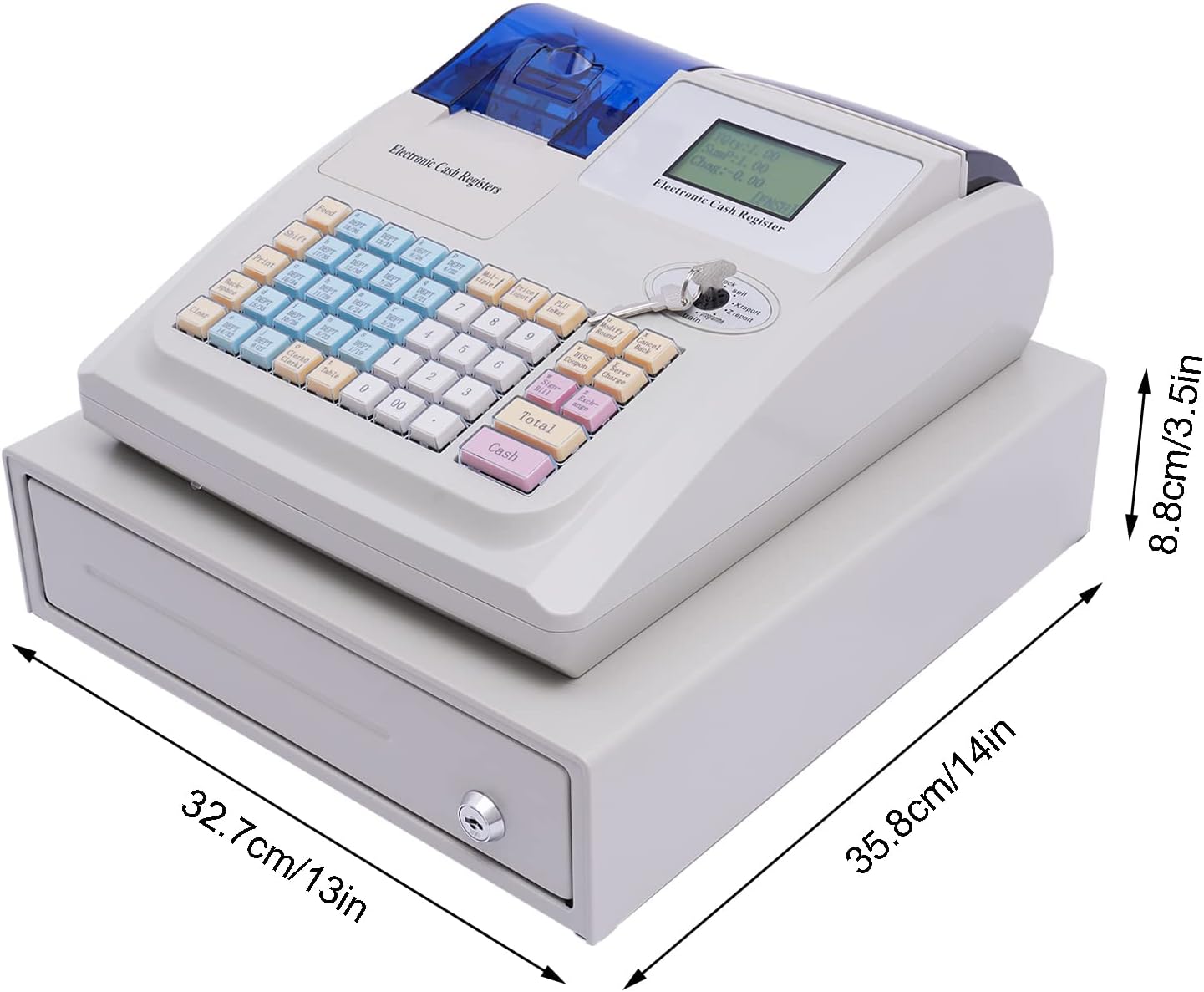 Caja de cajón de caja registradora electrónica, sistema de gestión de efectivo, pantalla térmica electrónica, caja registradora electrónica con