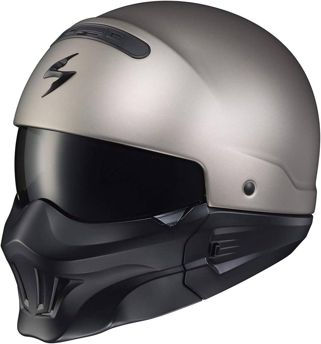 ScorpionEXO Covert – Casco de motocicleta de cara abierta, media carcasa, modo 34, cubierta de boca intercambiable, aprobado por DOT, unisex para