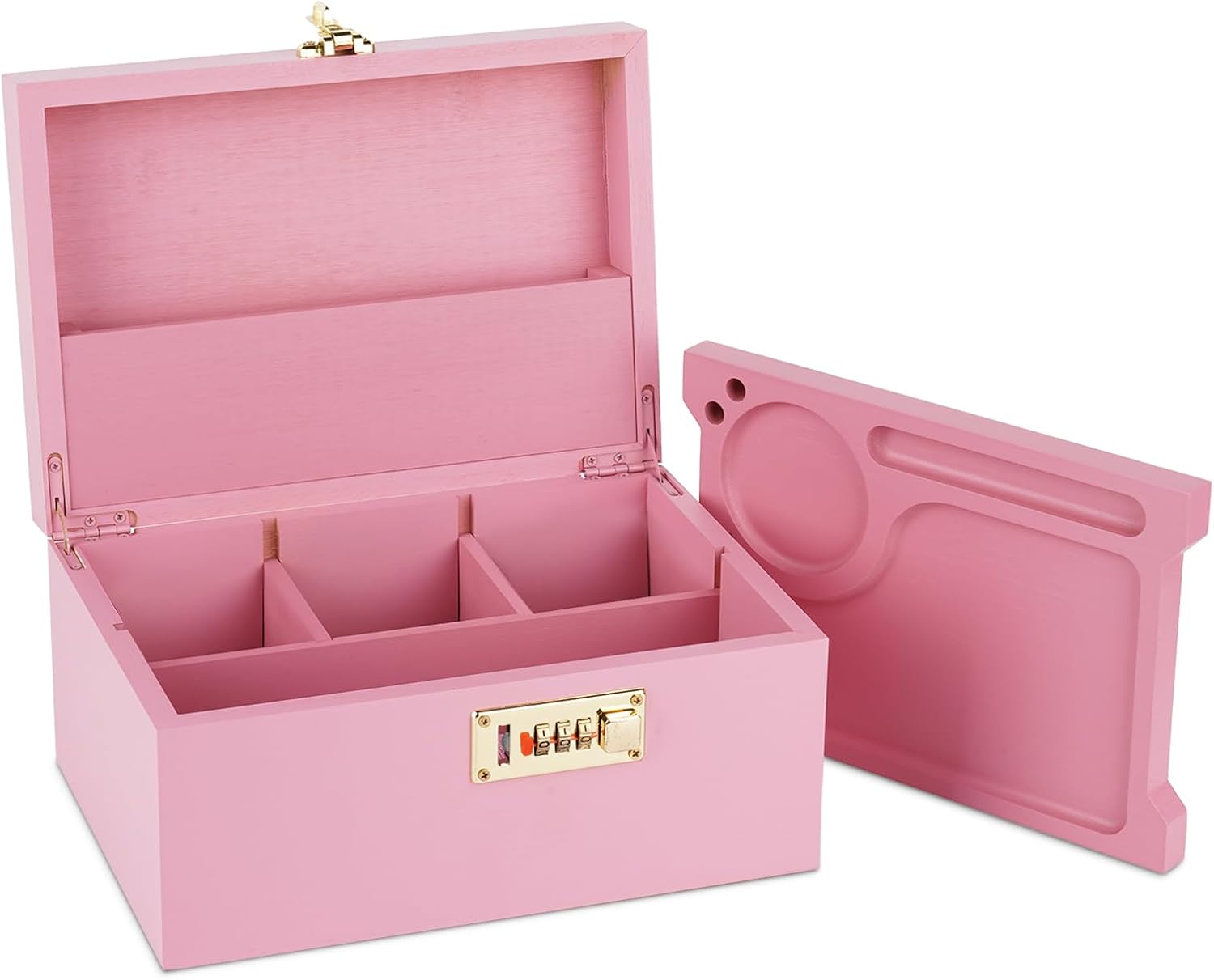 OZCHIN Caja de bambú grande con cerradura de combinación Caja decorativa para almacenamiento de almacenamiento con cerradura para el hogar Caja de