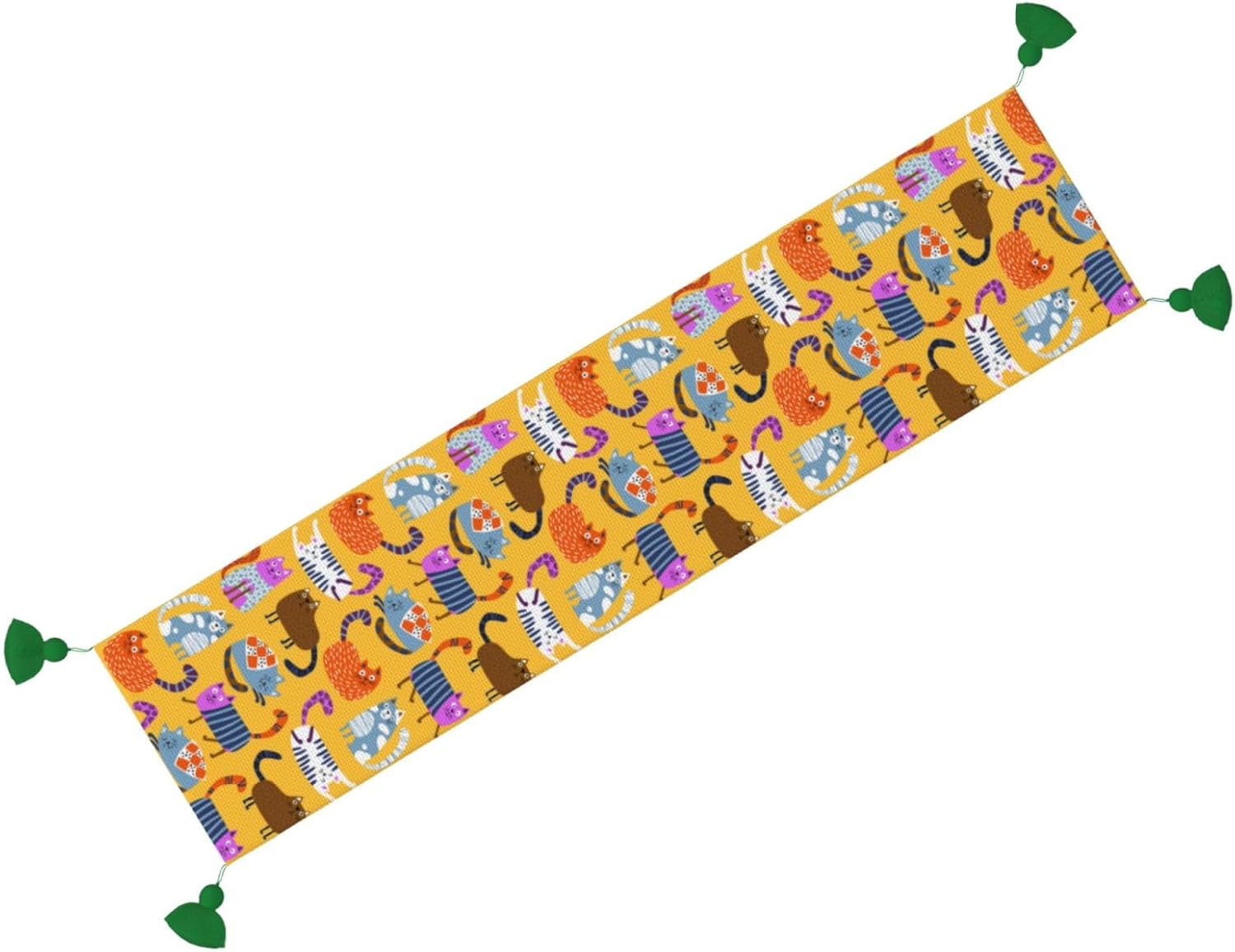 Cats Scandinavian Style Christmas Table Runner Dining Table Decor Christmas Decorations Indoor Home Decor Christmas Table Runners Xmas Navidad