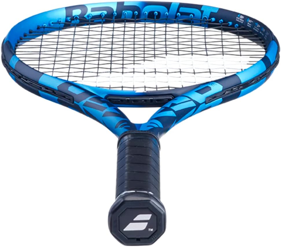 Babolat Pure Drive + Tennis Racquet (10th Gen) – Strung with 16g White Babolat Syn Gut at Mid-Range Tension