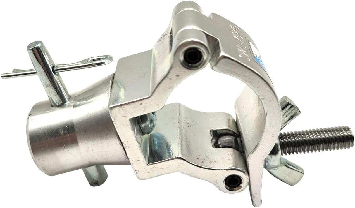 Abrazadera de acoplador envolvente de 1.260-1.378 in para iluminación de escenario Abrazadera de armadura Capacidad de carga de aluminio 165 lbs