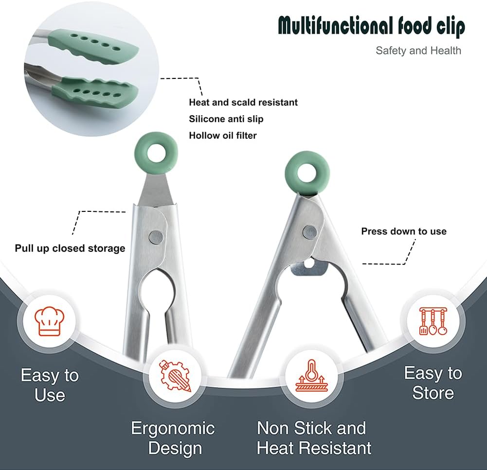 Utensilios de cocina de silicona, tenedores de cocina, pala de sartén, pinzas de cocina, juego de 3 piezas de utensilios de cocina resistentes al