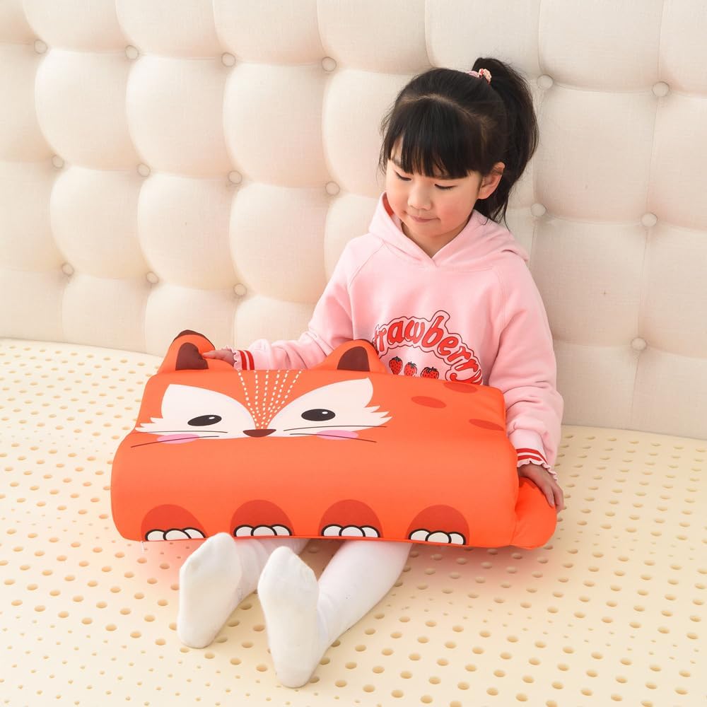 LovXtra, Almohada para niños pequeños para dormir. Almohada suave y pequeña de espuma viscoelástica transpirable para cama infantil. Funda de