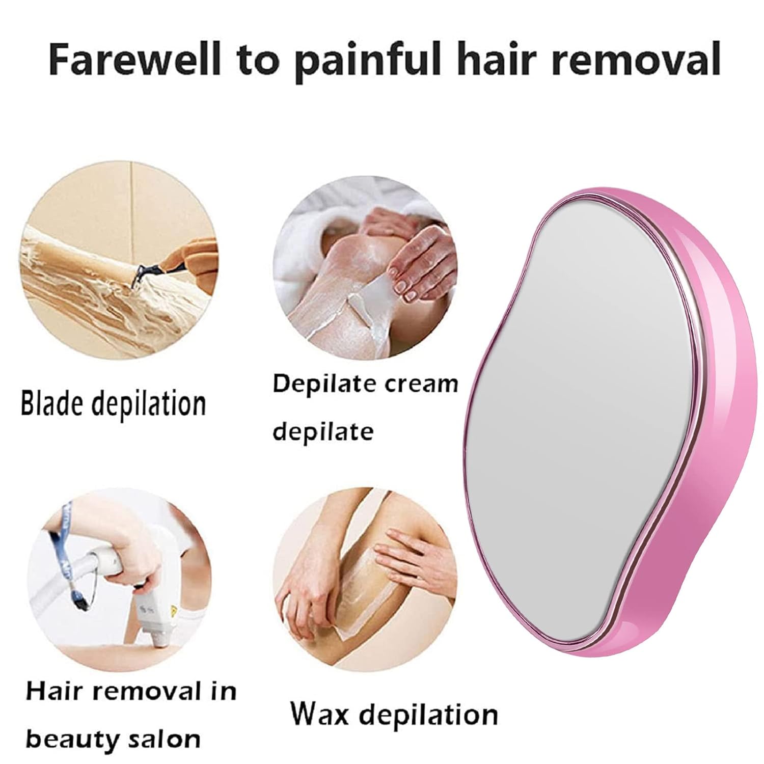 Bleam Crystal – Borrador de cabello ANTAND actualizado 2023 para mujeres y hombres, piernas, brazos, espalda, exfoliación mágica sin dolor,