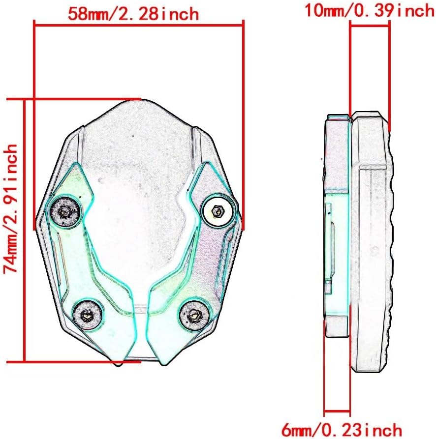 OVINDA Soporte lateral de motocicleta para Ya&ma & ha XAMX300 Xmax 300 X-MAX 350 2015-2021 2020 2019 Soporte lateral de pie de motocicleta Ampliar