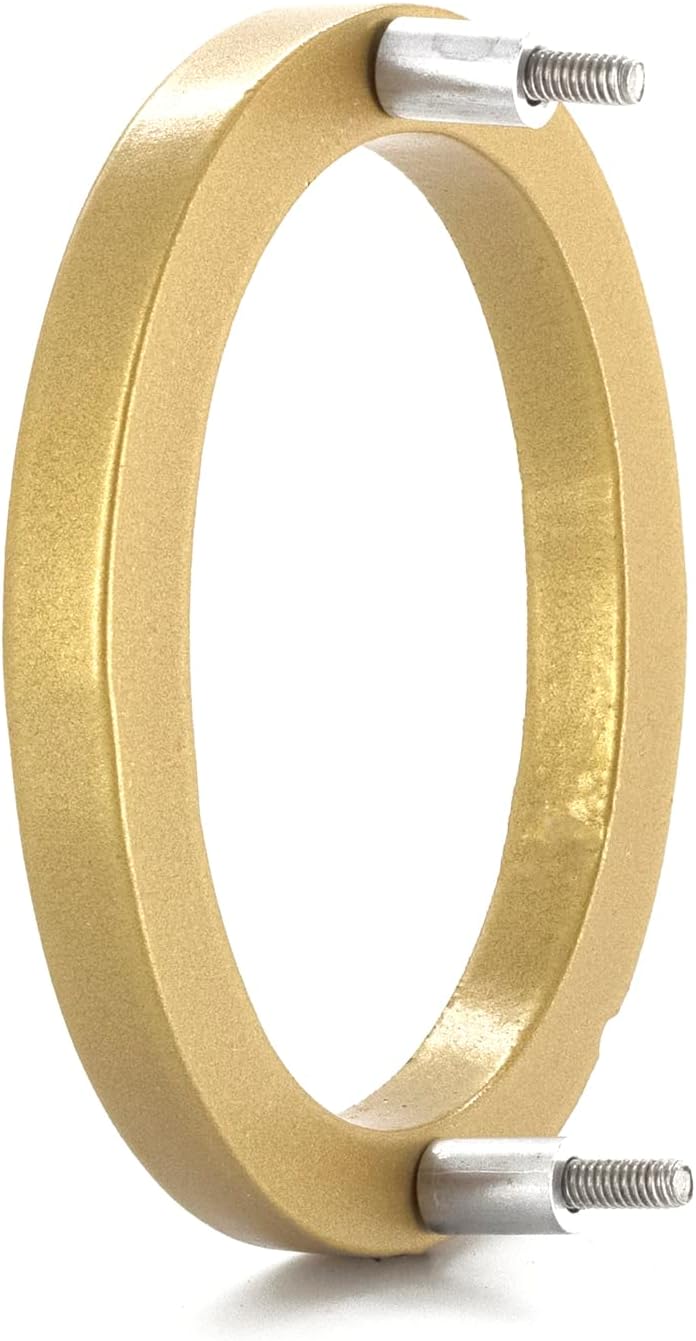 Montague Metal Products MHN-08-F-GD1-0 Números de casa de dirección flotantes modernos de aluminio cepillado sólido, 8 pulgadas, oro recubierto de