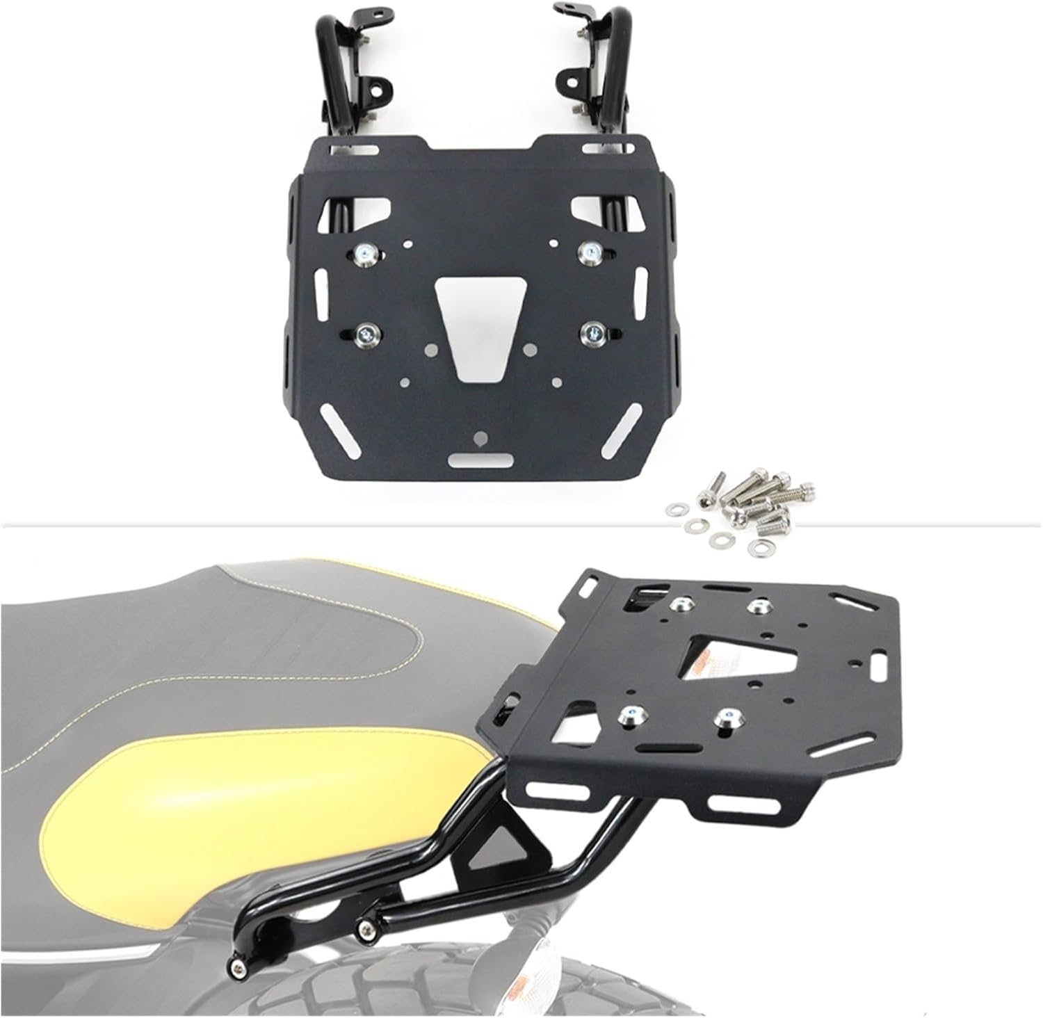 Portaequipajes trasero para motocicleta compatible con Ducati Scrambler 800 2015-2018 Sixty 2016-2018 Scrambler Desert Sled