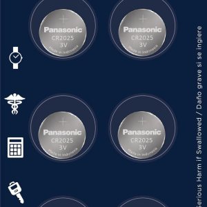 Batería CR2025 de 3 V para monedas, segura para niños (paquete de 6) Batería CR2025 de 3 V para monedas, segura para niños (paquete de 6)