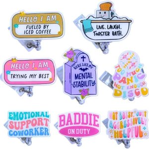 YJ PREMIUMS 8 piezas de portatarjetas retráctiles lindos carretes de identificación para enfermeras, enfermeras, médicos, estudiantes, profesores, YJ PREMIUMS 8 piezas de portatarjetas retráctiles lindos carretes de identificación para enfermeras, enfermeras, médicos, estudiantes, profesores,