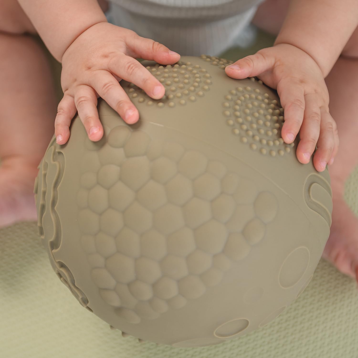 Edushape Texture-iffic Sensory Ball for Baby – 7″ Baby Ball That Helps Enhance Gross Motor Skills for Kids – Toddler Ball with 8 Sections of