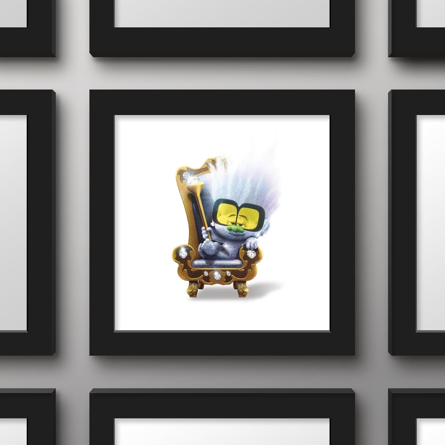 Trends International Gallery Pops Trolls Band Together – Póster de pared con pequeños diamantes, 12.00 x 12.00 pulgadas, versión de marco negro