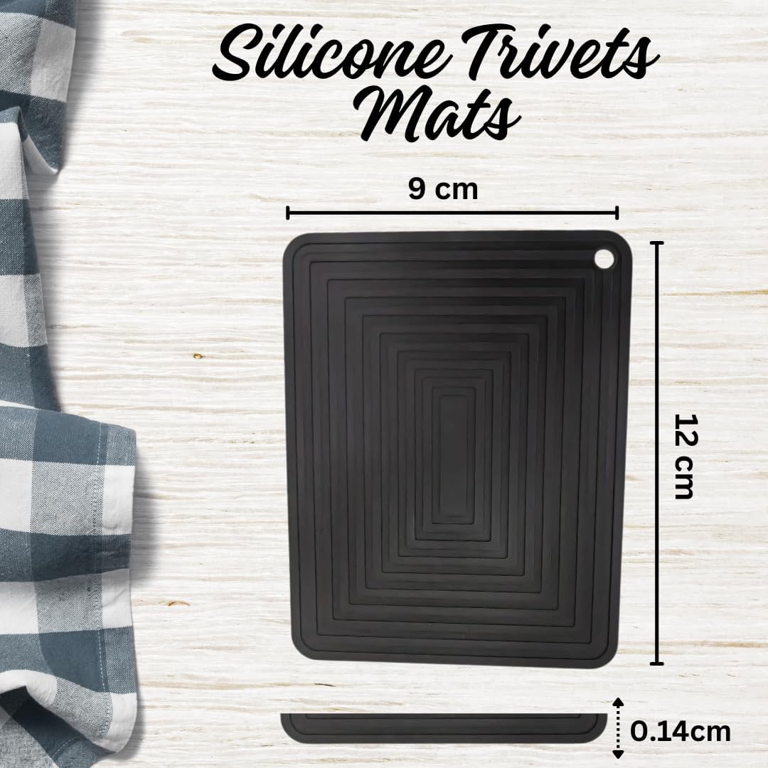 4 alfombrillas de silicona  9 x 12 pulgadas. Tus almohadillas calientes grandes resistentes al calor 572  Soporte para ollas, tapetes de secado de