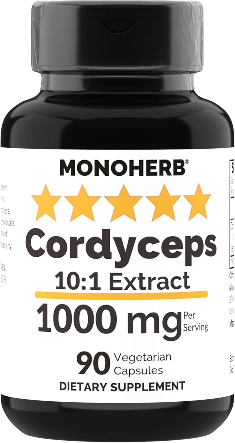 Cordyceps Extracto 1000 mg – 90 Cápsulas Vegetarianas