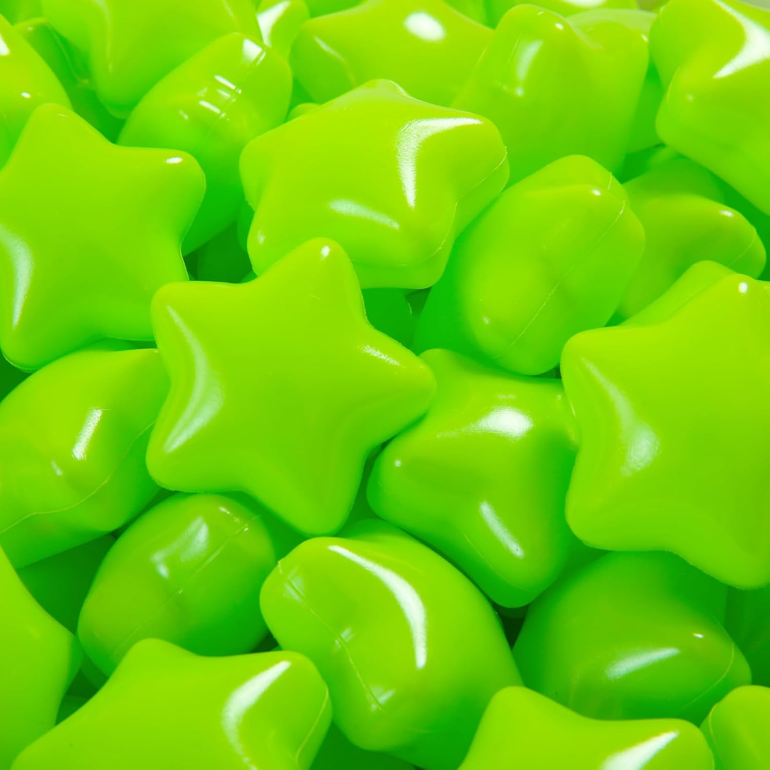 STARBOLO 100 bolas de estrella para niños pequeños, bola de plástico sin ftalatos, sin BPA, no tóxicas, a prueba de aplastamiento, tienda de