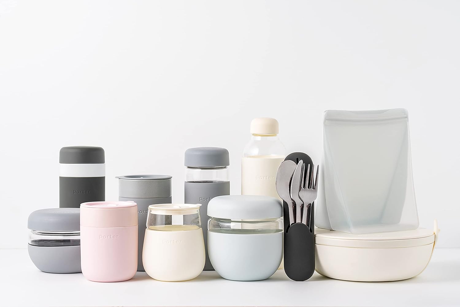 W&P Porter Botella aislada de 16 onzas, revestimiento de cerámica Clean Taste para agua, café y té, boca ancha aislada al vacío, apta para
