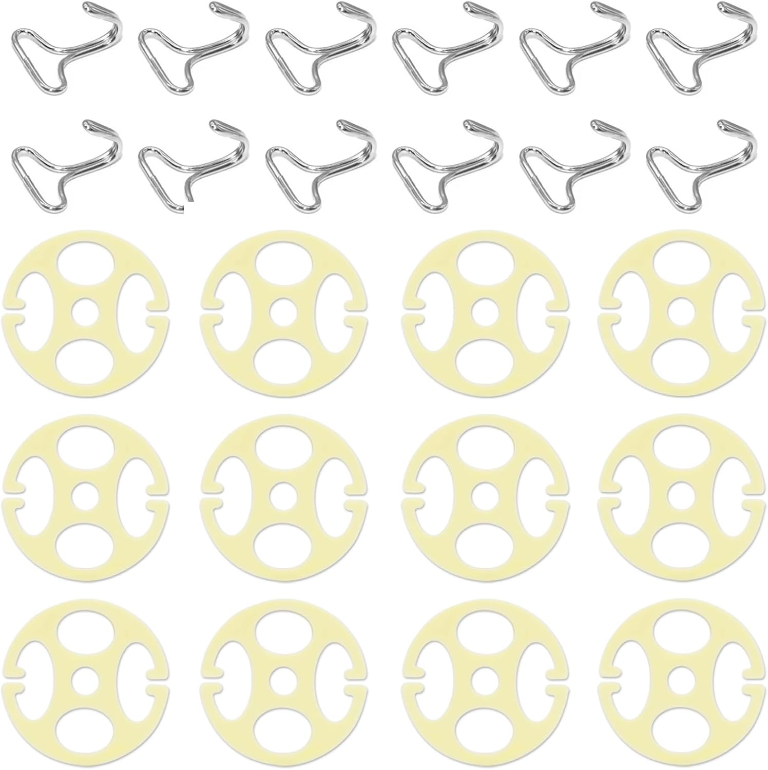 24 fundas de asiento de automóvil, gancho de metal para placa de ciruela, 12 fundas de plástico para asientos de automóvil + 12 piezas de gancho de