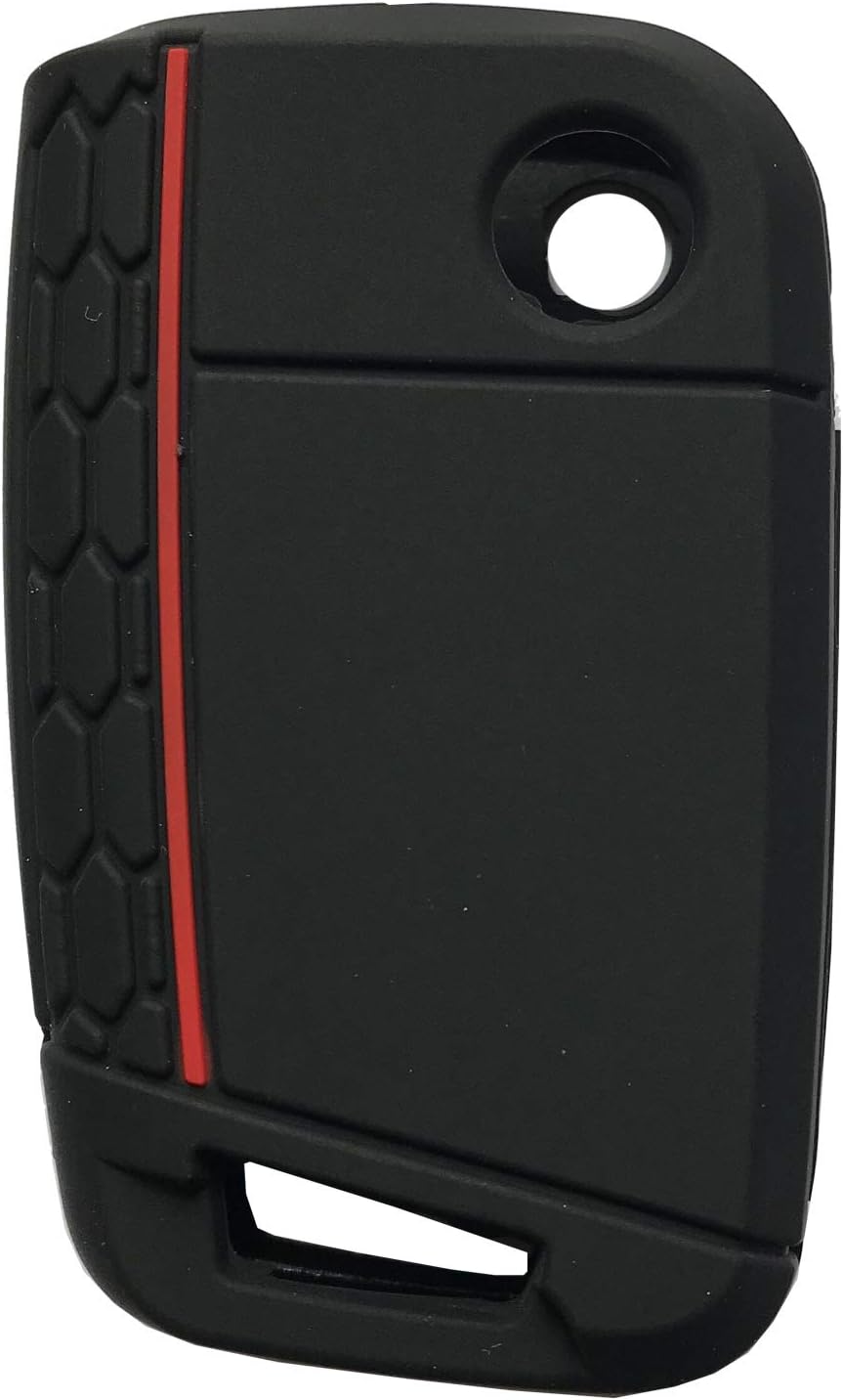 Funda de silicona con 4 botones para control remoto de VW 2016-2017 Golf Polo GTI 2018 2019 Tiguan, no incluye la llave