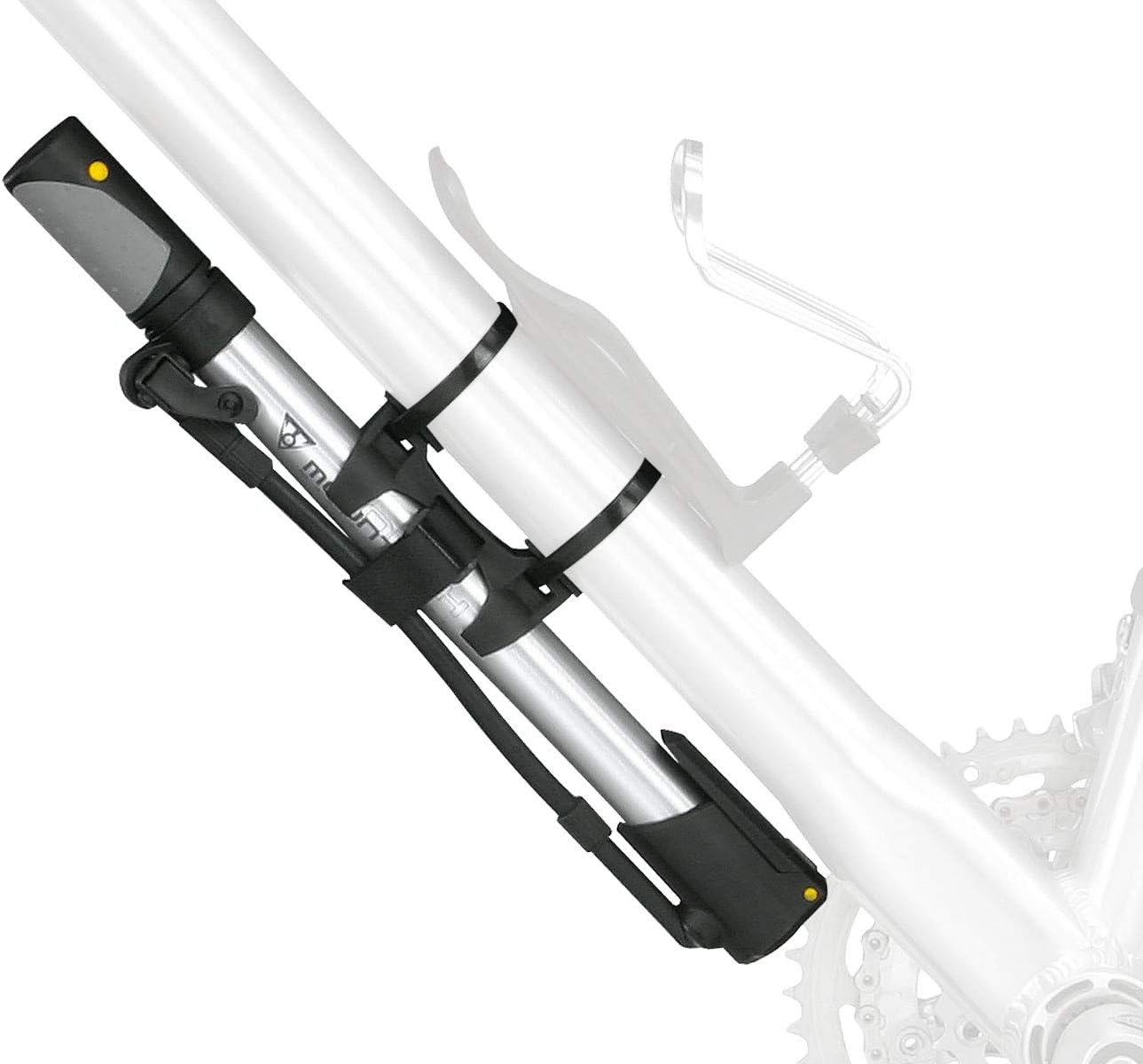 Topeak Mountain Morph – Bomba para bicicleta, color plateado, negro, 13.8 x 2.3 x 1.2 in  13.8 x 2.3 x 1.2 pulgadas