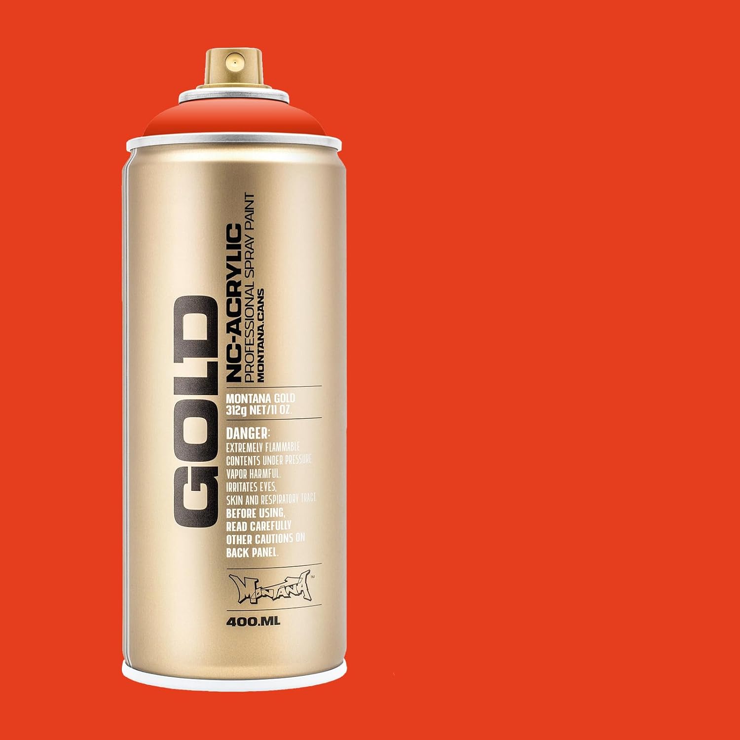 Montana Cans Gold – Pintura en aerosol, 13.5 fl oz, naranja roja, 13.5 onzas líquidas (paquete de 1)