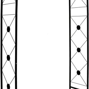 Arco de jardín de acero, 7 pies 6 pulgadas de alto x 4 pies 7 pulgadas de ancho, cenador de jardín para varias plantas trepadoras, jardín al aire Arco de jardín de acero, 7 pies 6 pulgadas de alto x 4 pies 7 pulgadas de ancho, cenador de jardín para varias plantas trepadoras, jardín al aire