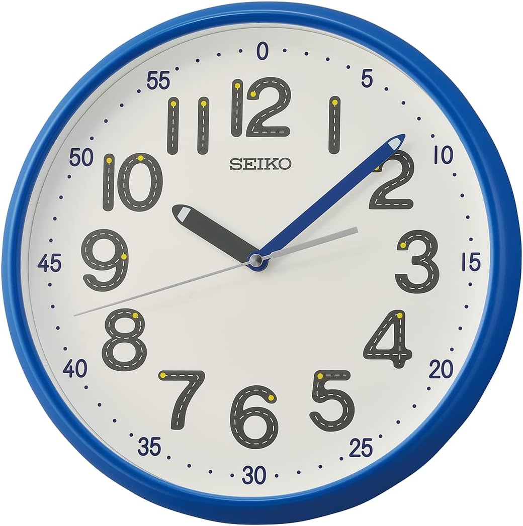 Seiko Reloj de pared Shuyona de 12 pulgadas, azul