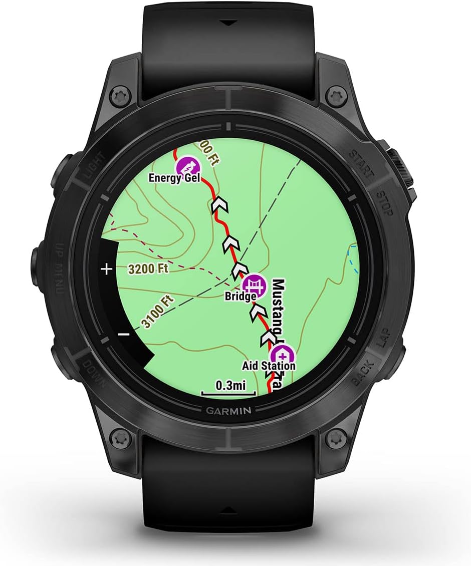 Garmin epix Pro (Gen 2) – Reloj GPS para exteriores (gris pizarranegro)  1.850 in con pantalla AMOLED y linterna incorporada  Caja de regalo,