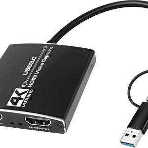 XMSJSIY Tarjeta de captura de video HDMI 4K HDMI a HDMI USBUSB C 3.0 Tarjeta de grabación de video Full HD 1080P 60FPS para juegos, transmisión en XMSJSIY Tarjeta de captura de video HDMI 4K HDMI a HDMI USBUSB C 3.0 Tarjeta de grabación de video Full HD 1080P 60FPS para juegos, transmisión en