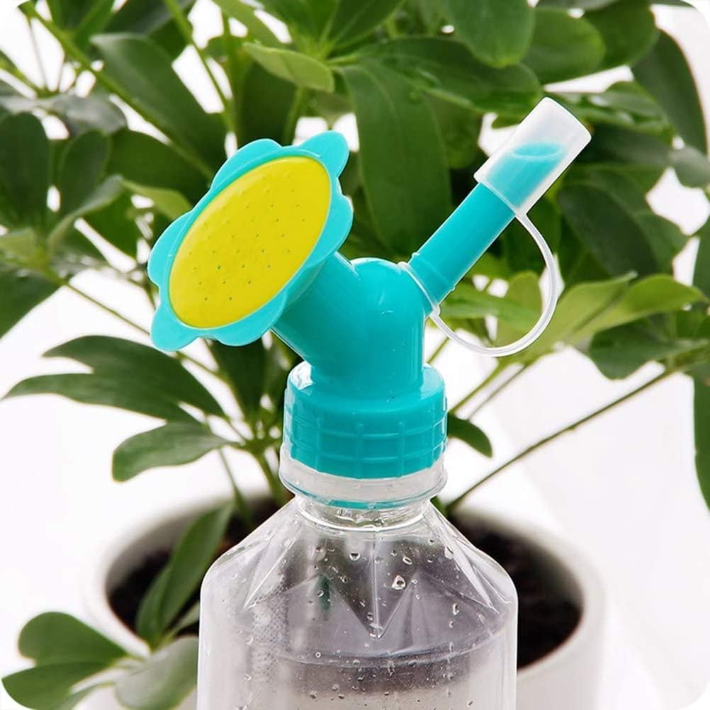 Boquilla de riego de doble cabezal rociador o verter agua Diseño universal y duradero (azul)