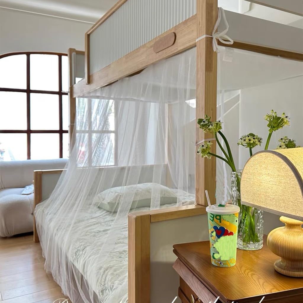 SCMTYWCQ 4 postes esquineros para dormitorio de estudiantes, litera, mosquitera, para cama de estudiantes, cortinas de cama para dormitorio de