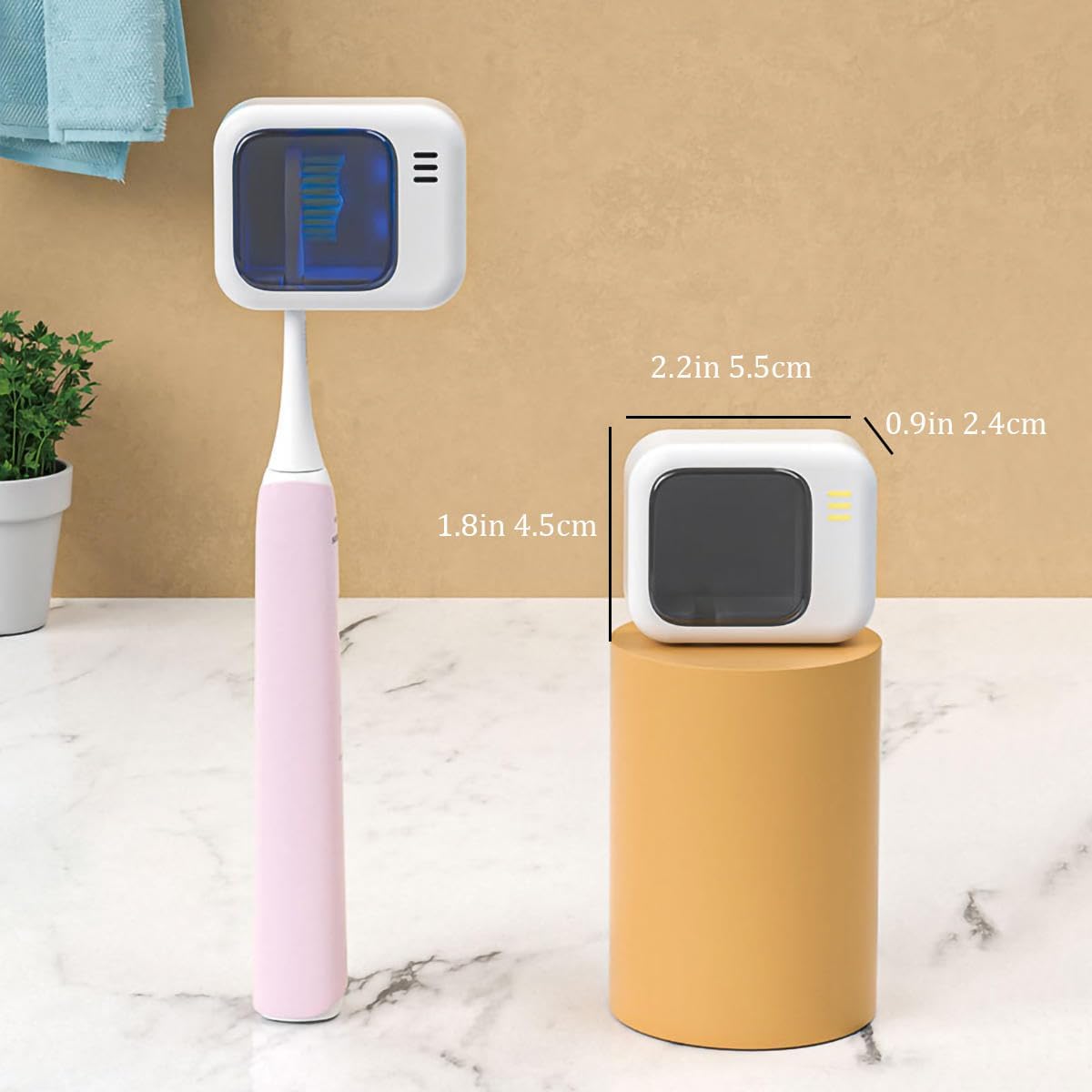 Soporte para cepillo de dientes eléctrico de montaje en pared, soporte para cepillo de dientes blanco, soporte para cepillo de dientes inalámbrico
