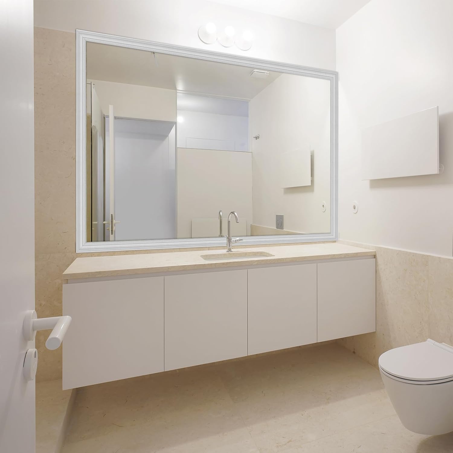 WAPANE Moldura de espuma autoadhesiva de 90 x 3.1 pulgadas, borde de papel tapiz de corona flexible, líneas de bordes de pared 3D, base de pared de