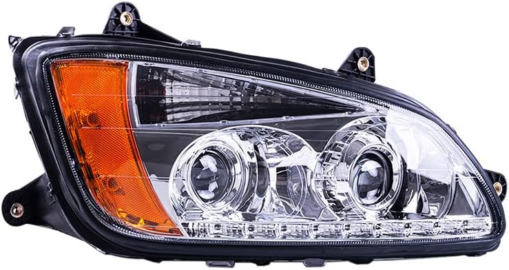CONCEPT AUTOMOTIVE LIGHTS Repuesto para faros delanteros halógenos cromados KENWORTH T660 2013-2018 (lado del pasajero)