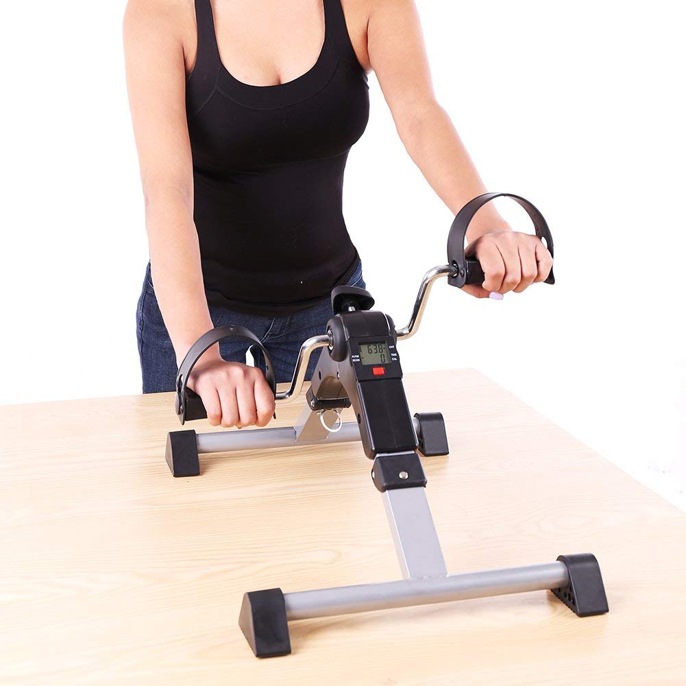 Hausse Peddler – Ejercitador de pedal portátil con pantalla electrónica, color negro