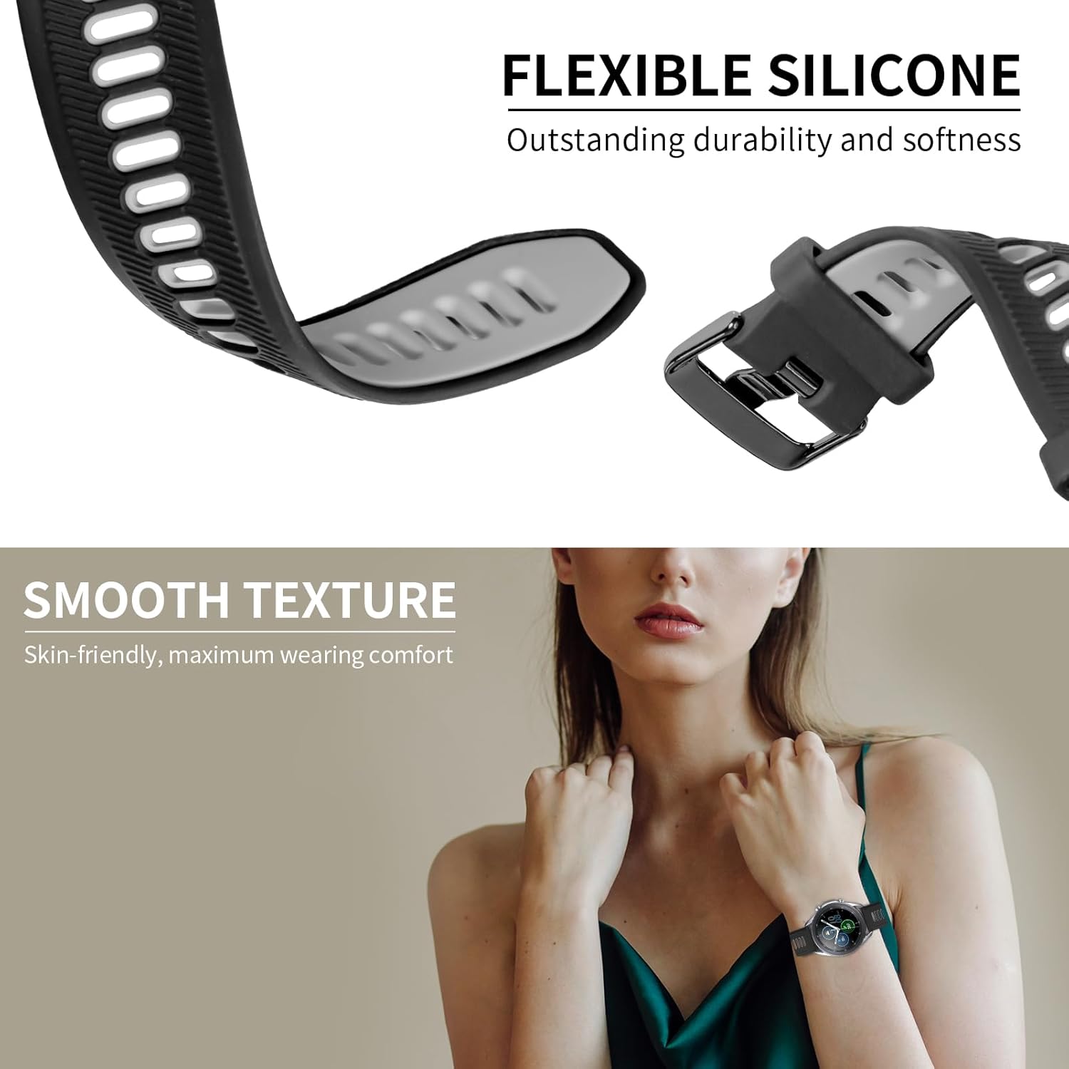 Correa de repuesto para Garmin Forerunner 945, correa de silicona suave para Garmin Forerunner 935 GPS Running Smartwatch