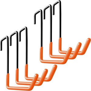 HUPBIPY Rafter – Ganchos para colgar en el garaje, para bicicleta, ganchos grandes en S para colgar, con revestimiento antideslizante, para HUPBIPY Rafter – Ganchos para colgar en el garaje, para bicicleta, ganchos grandes en S para colgar, con revestimiento antideslizante, para