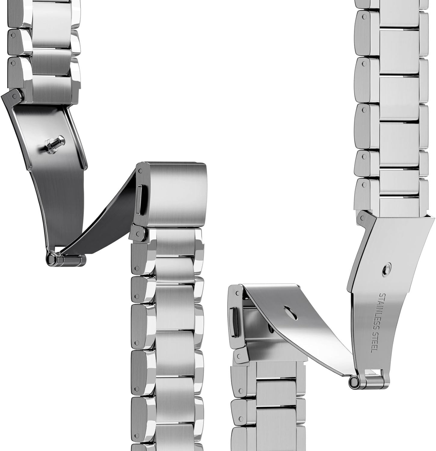 LDFAS Compatible con Samsung Galaxy Watch 6 Classic de 1.77 pulgadas y 1.73 pulgadas, correa de reloj de metal de acero inoxidable de 0.78 pulgadas