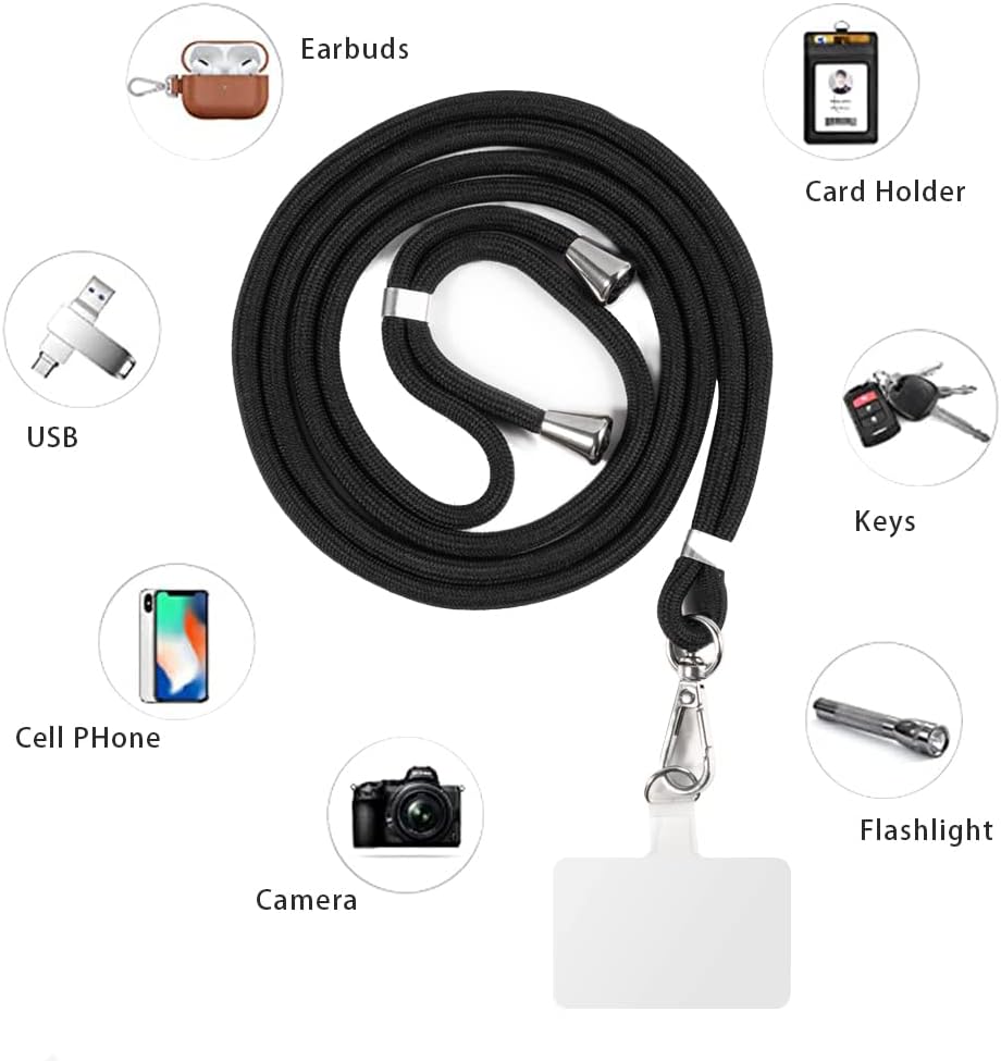 Shantime Funda Huawei Mate 10 Pro + cordones universales para teléfono móvil, correa suave para el cuellocruzado, funda de silicona TPU para Huawei