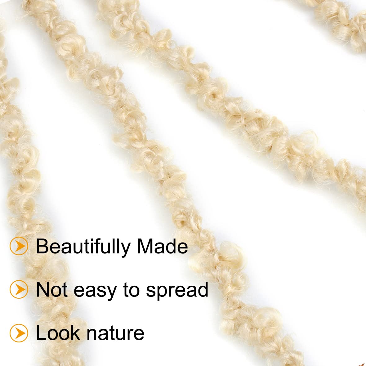 ZRQ 613 mechones de cabello de mariposa de 30 pulgadas, 613 rastas sintéticas desgastadas, 6 paquetes de extensiones de rastas de mariposa rubias