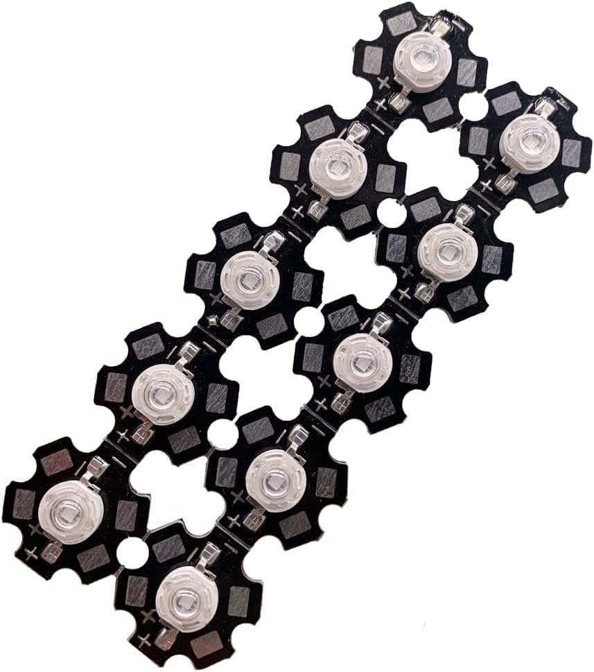 100pcs 3W UV púrpura LED ultravioleta bombillas lámpara chips 365nm 375nm 385nm 395nm 405nm 415nm 3W luz de alta potencia (415nm-420nm)