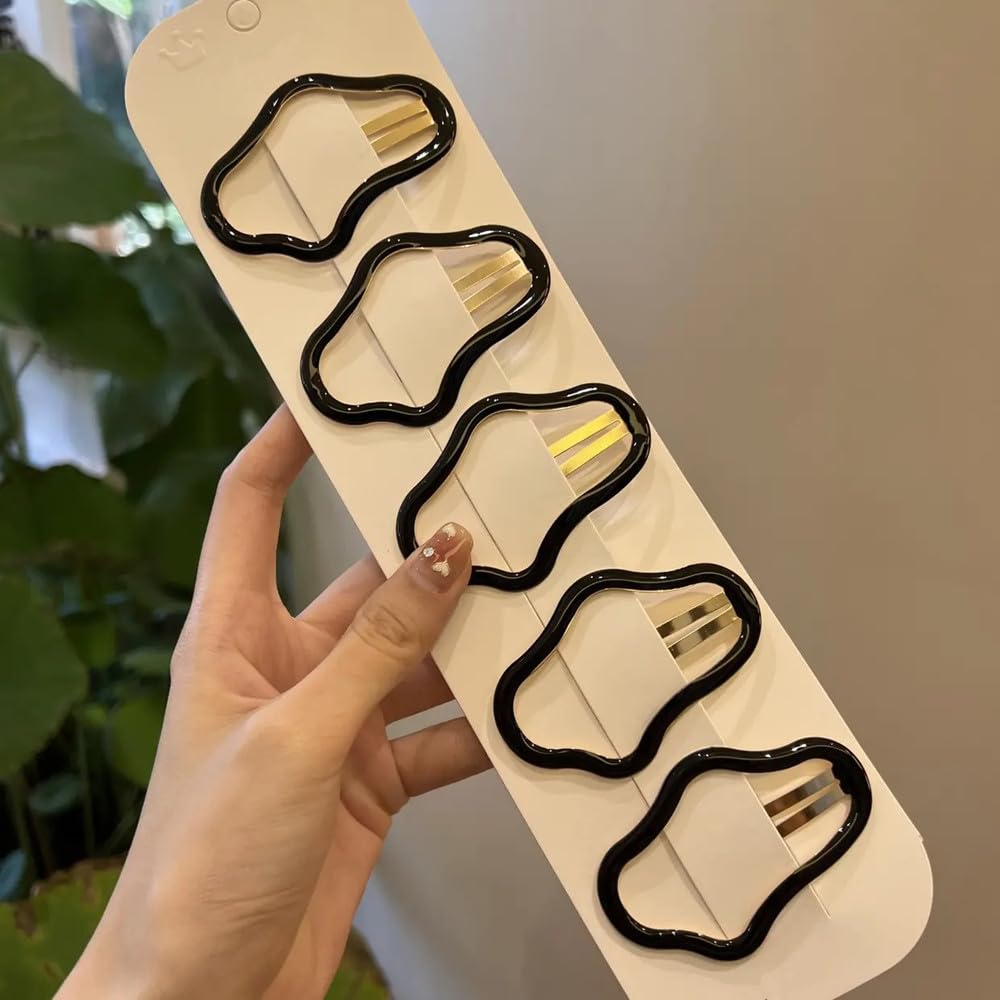5 pinzas para el cabello a presión, antideslizantes, accesorios para el cabello para mujeres, clip hueco en forma de nube, pinzas para el cabello