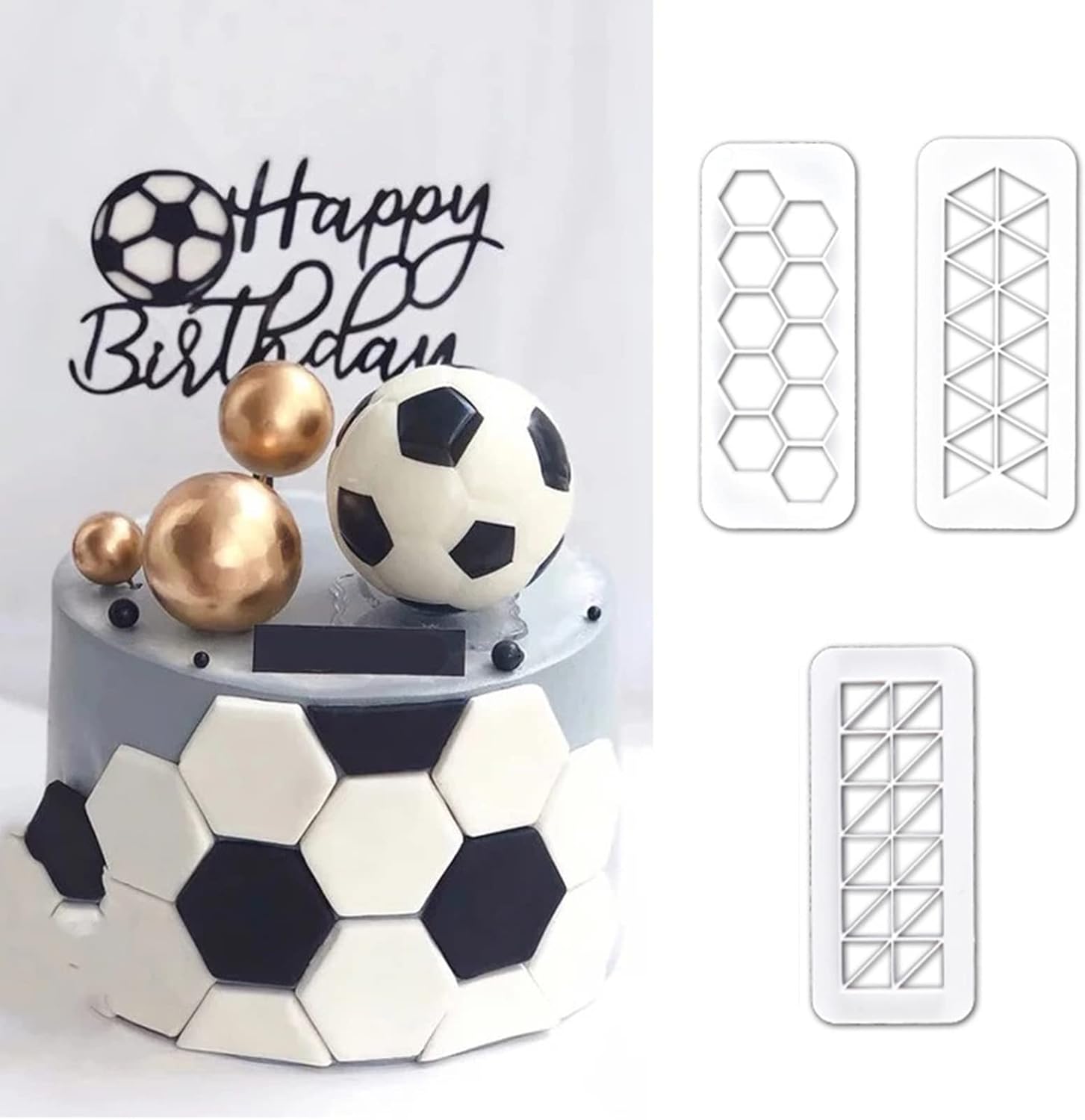 qufzdopv Cortador de galletas, juego de 9 piezas de moldes para galletas y fondant, cortadores geométricos de galletas para decoración de pasteles