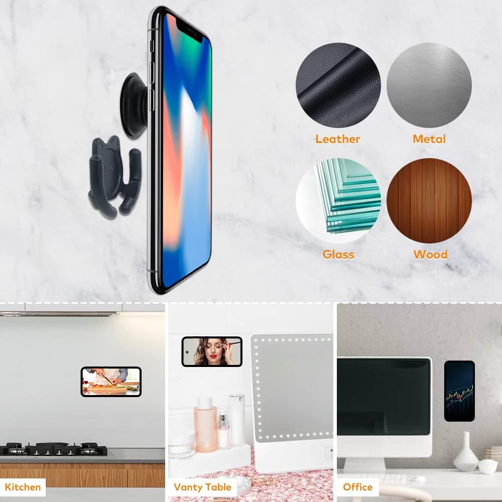 Soporte multisuperficie para automóvil, paquete de 3 unidades compatible con soportes de Popsocket, soporte de dispositivo manos libres, soporte
