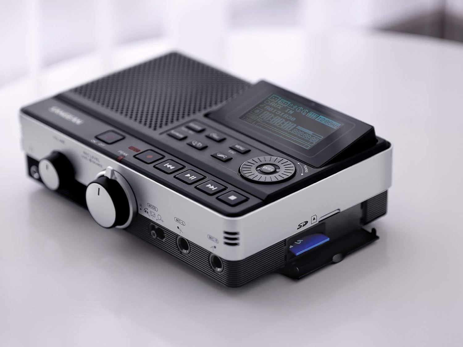Sangean DAR-101 grabadora digital profesional de MP3, negro
