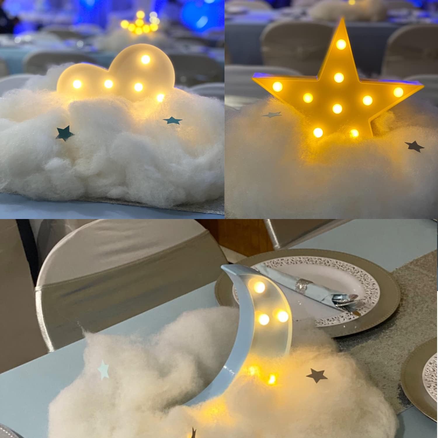 Clouds Night Light,Cute Baby Room Decoration Night Light, Party Party Shiny Decorative Ornament.