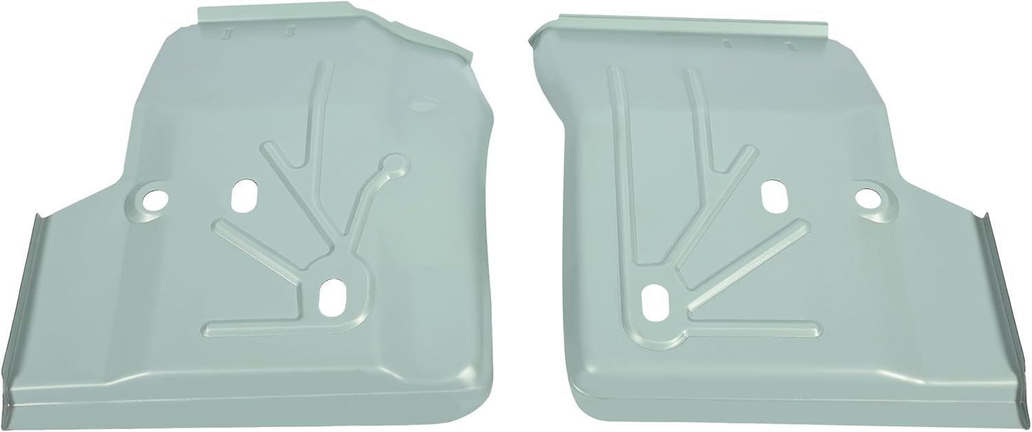 KUAFU Bandeja de piso delantera compatible con Jeep TJ Wrangler 1997-2006 Par plateado