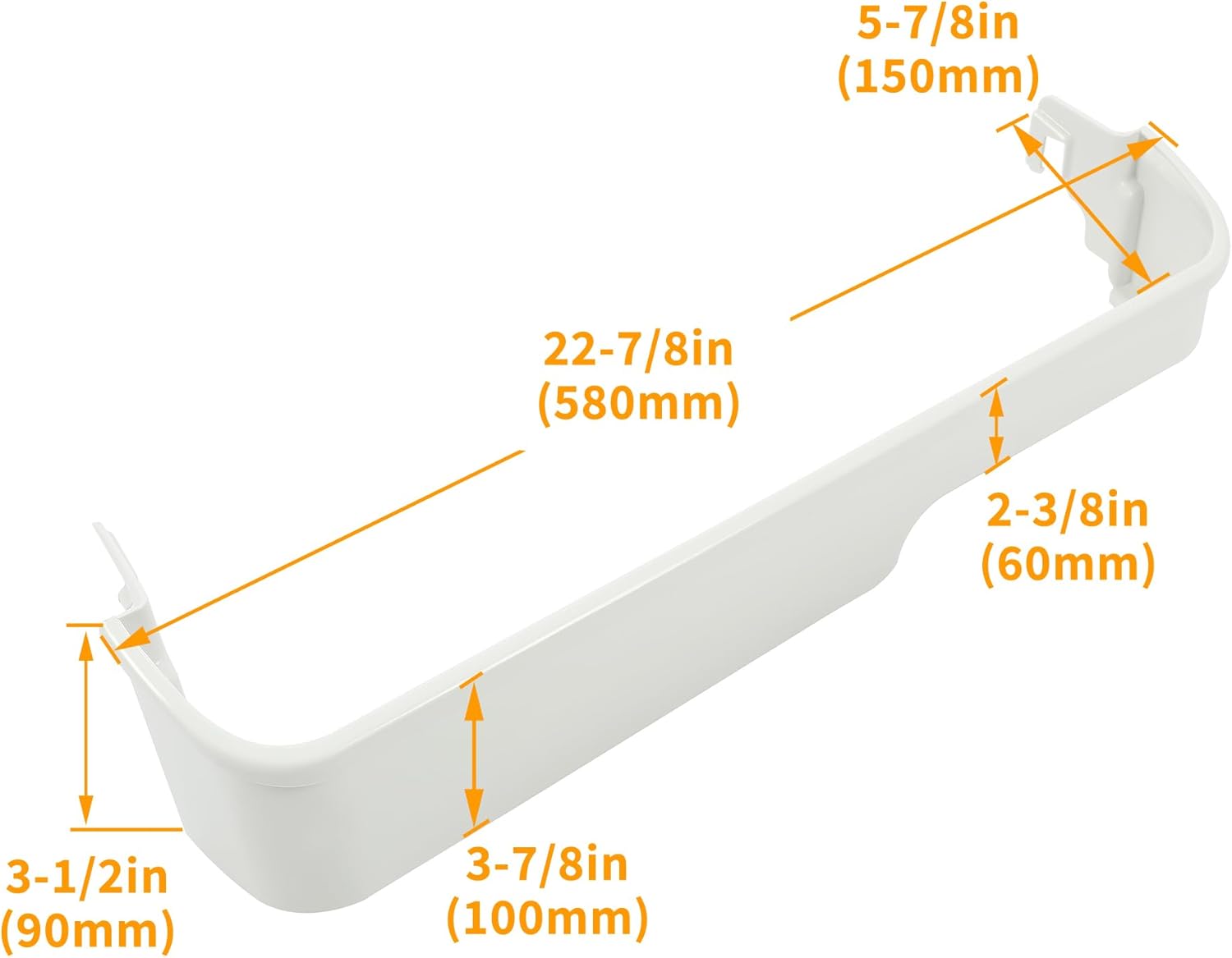 Kojem 240337901 240337904 240337905 – Estante de repuesto para puerta de refrigerador, compatible con Frigidaire Refrigerador Blanco ABS Plástico