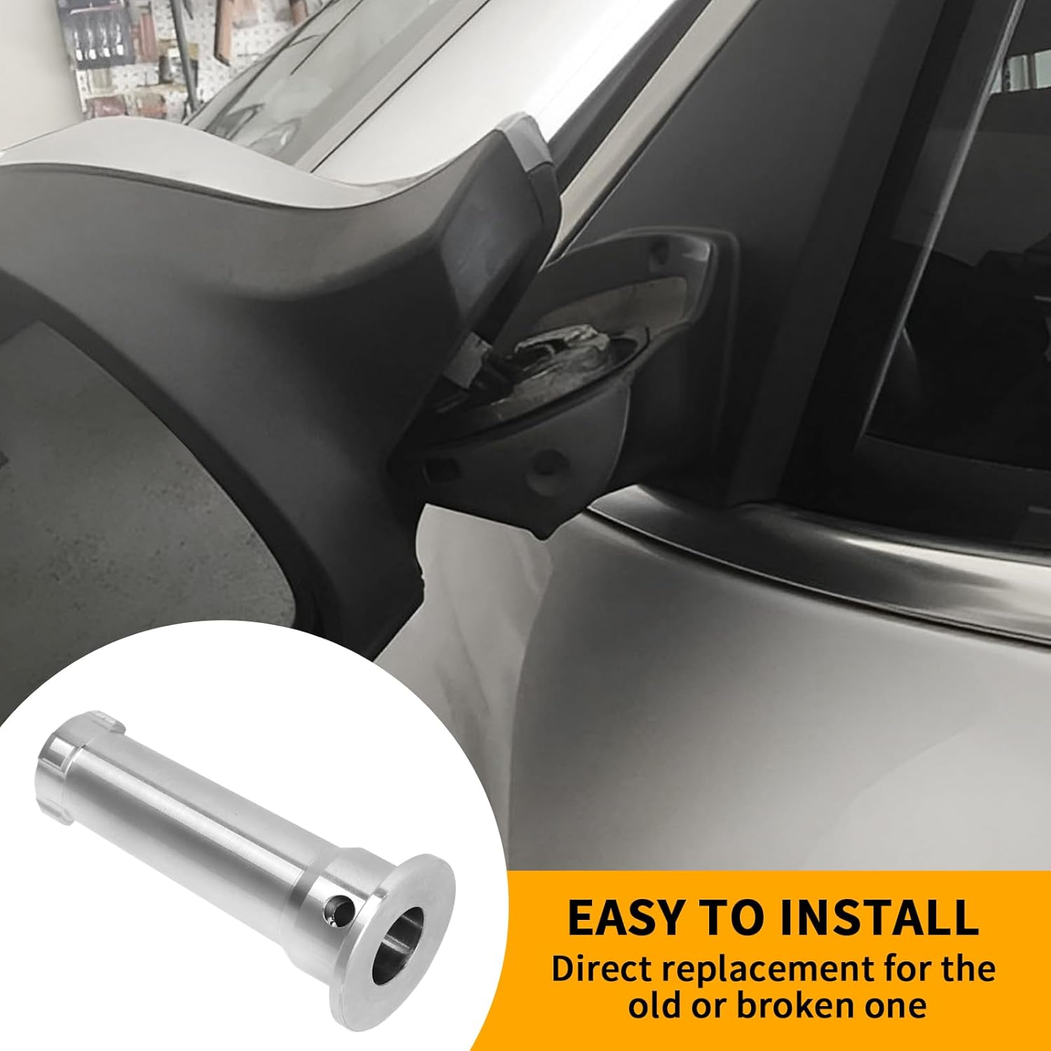 WIKIBB Pasador de bisagra de espejo exterior para BMW X1 E84 X3 F25 y más, pasador de rodillo de bisagra automotriz de acero inoxidable reemplazar #