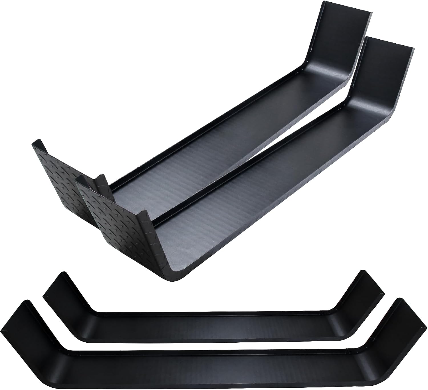 OUKIDR Guardabarros de remolque de eje tándem, placa de rodadura de diamante de calibre 14, guardabarros de remolque de 10 x 72 x 13 pulgadas, 2