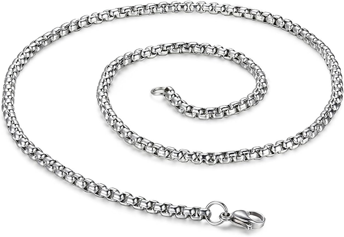 Collar difusor de aceite esencial de aromaterapia 316L colgante de medallón de acero inoxidable con cadena de 24 pulgadas